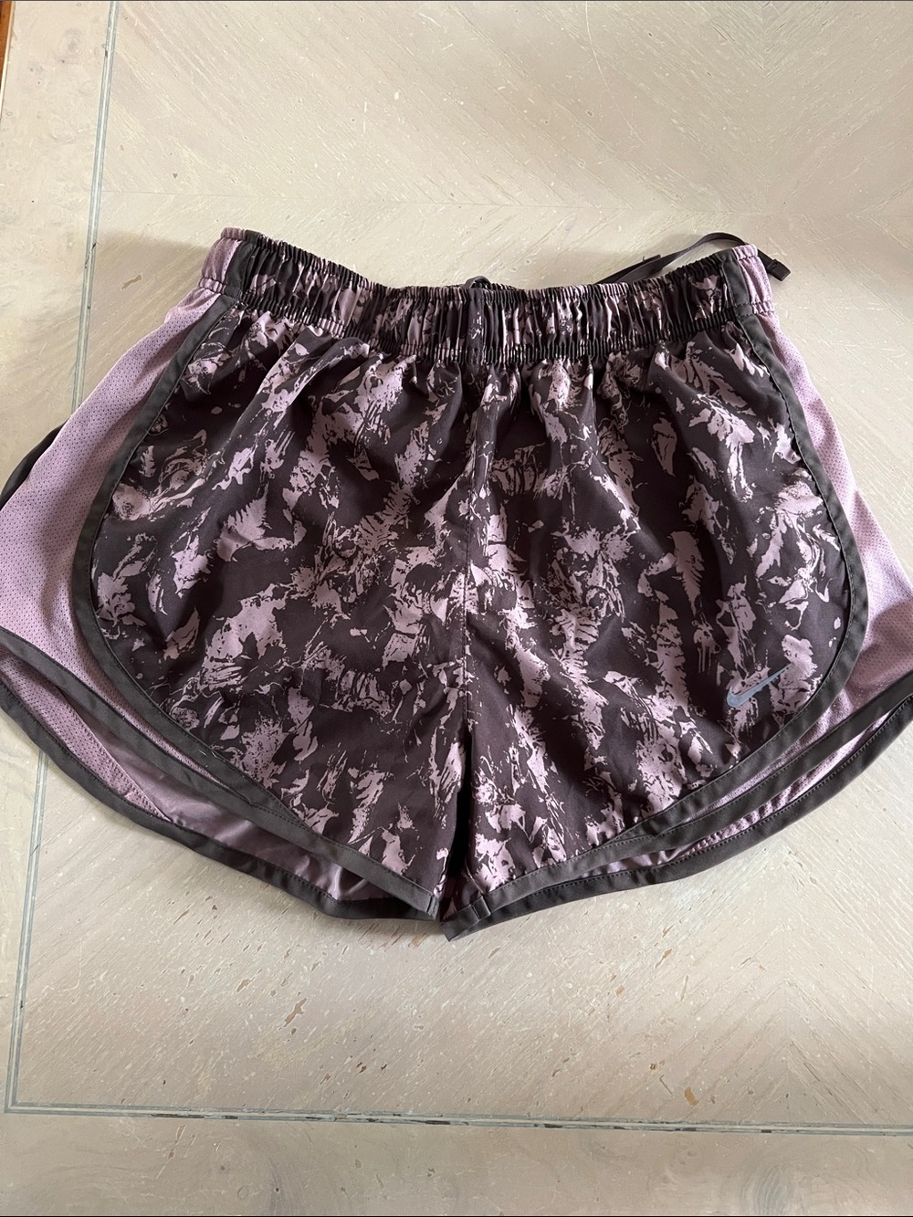 Nike Women's Athletic Shorts in Dusty Plum and Lilac